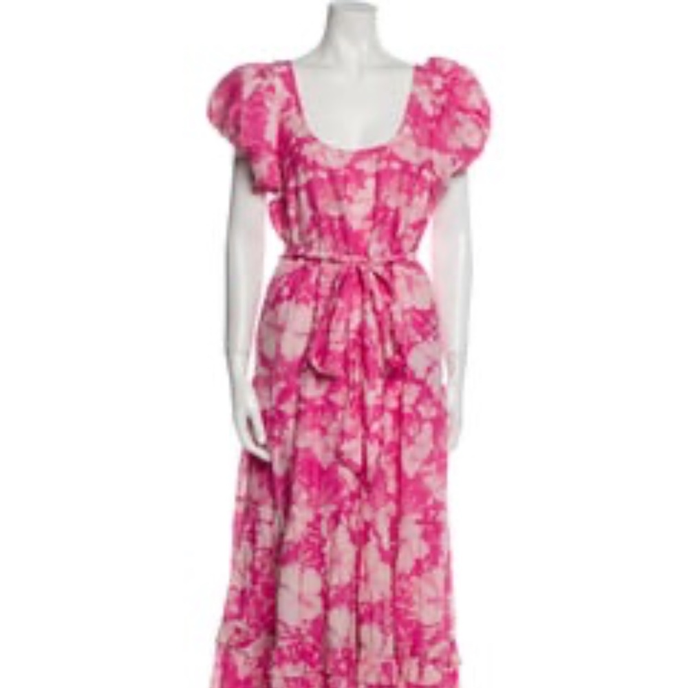 LoveShackFancy Floral Print Long Dress